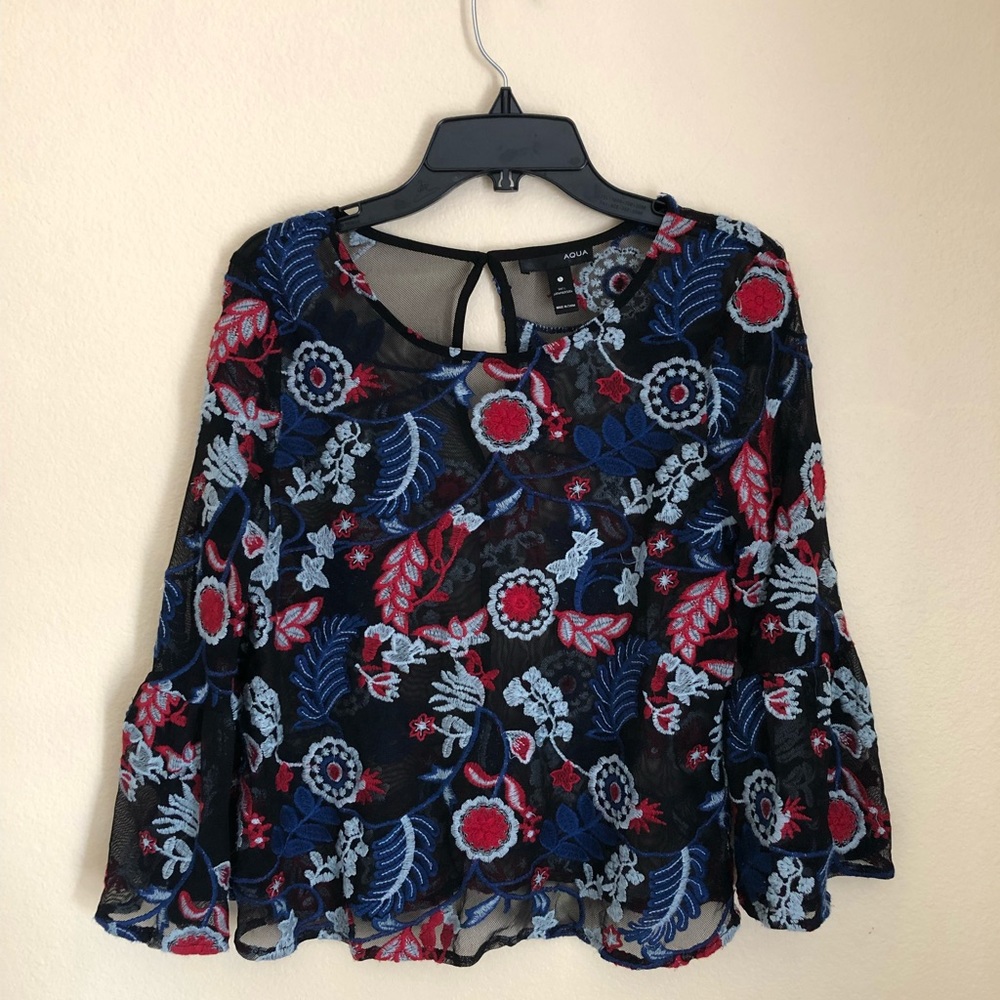AQUA embroidered shirt
